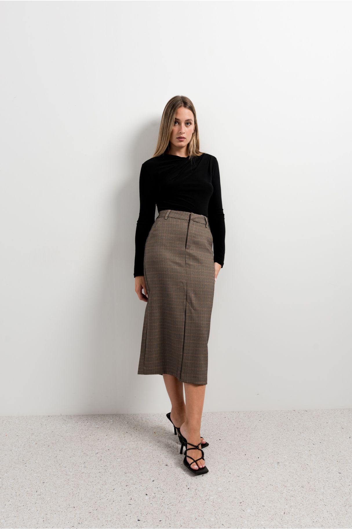 SAIA MIDI DE HOUNDSTOOTH