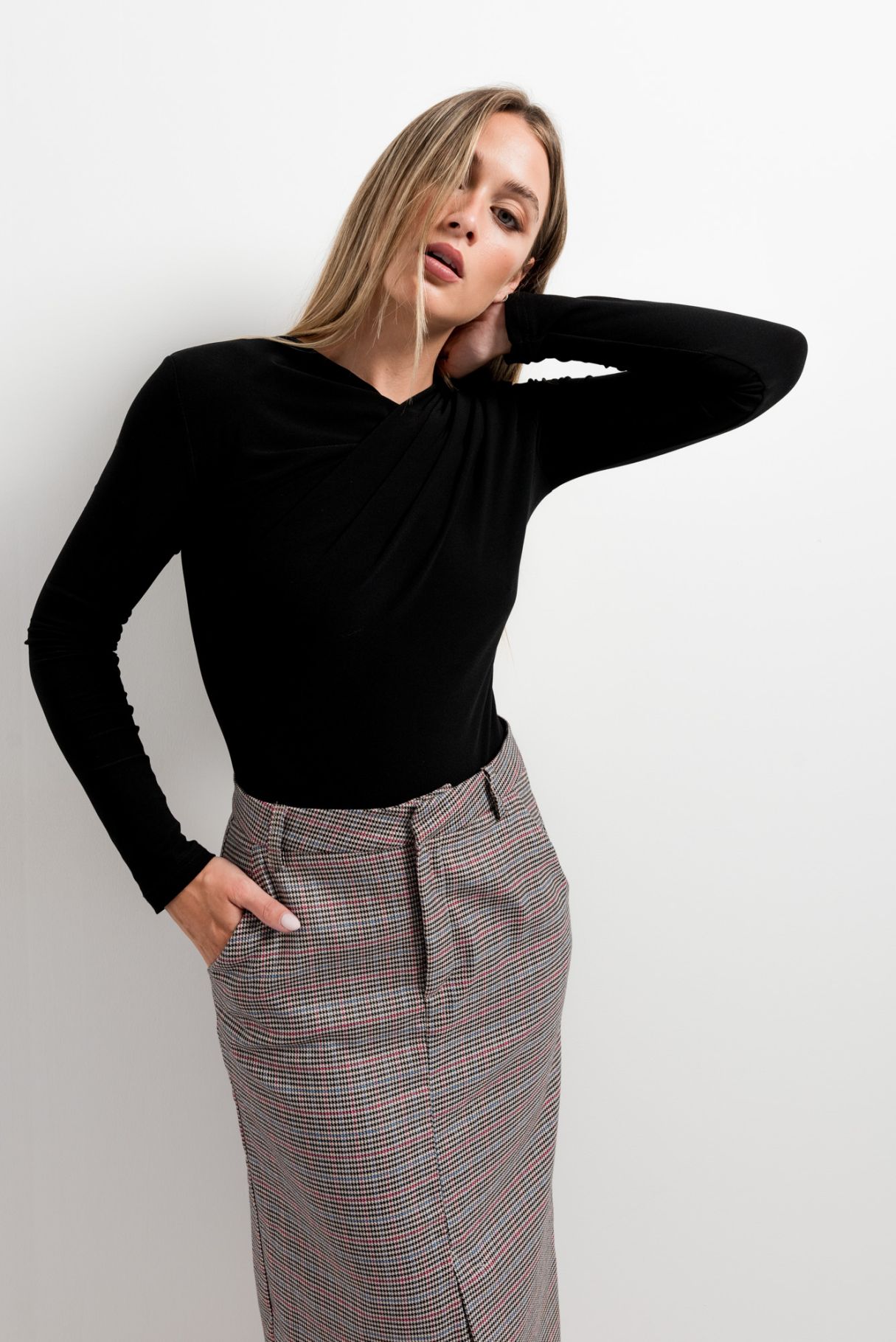 SAIA MIDI DE HOUNDSTOOTH